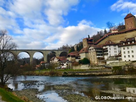 Postcard Fryburg - Zaehringen Bridge