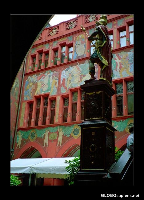 Postcard Basel Town Hall, Switzerland