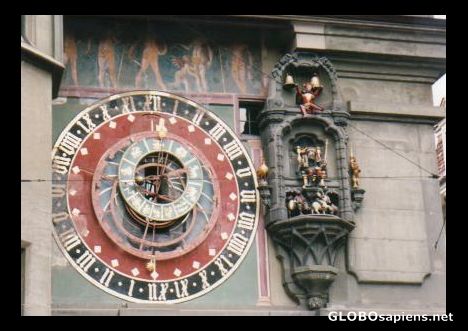 Postcard A piece of the detail in this clock