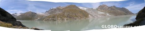 Postcard Panorama at Mattmark Stausee