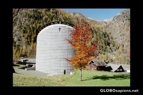 Postcard Botta Church in Mogno