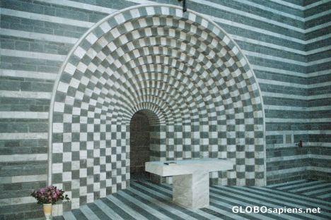 Postcard Interior of Botta Church in Mongo