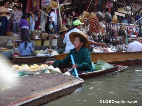 Postcard floating market