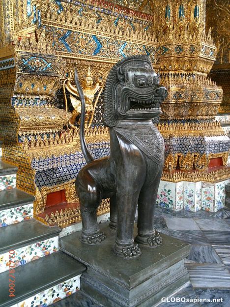 Postcard mother-in-law guarding a temple? lol