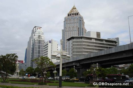 Postcard Rama IV Stretch - view from Lumpinee Park
