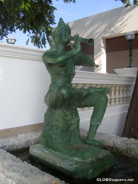 Postcard Purimas; The flute player