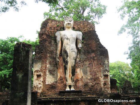 Postcard Wat Phra Si Iriyabot Standing Buddha