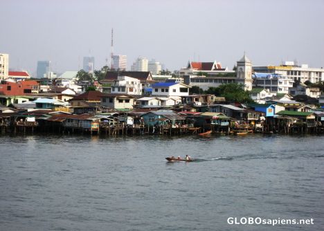 Postcard Old and New along the Chao Phraya River