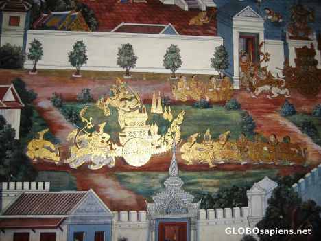 Postcard Another Ramakien Mural