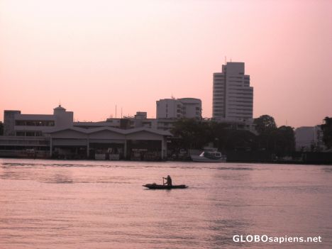 Postcard Early morning boat ride on the Chao Phraya