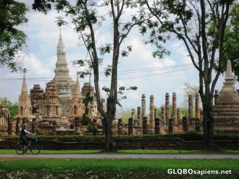 Postcard Sukhothai Historical Park - Me on a Bike