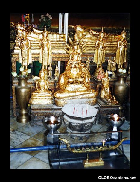 Postcard Little Budha in the Wat Pho temple.