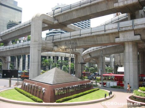 Postcard The Skytrain turns steets into a concrete jungle