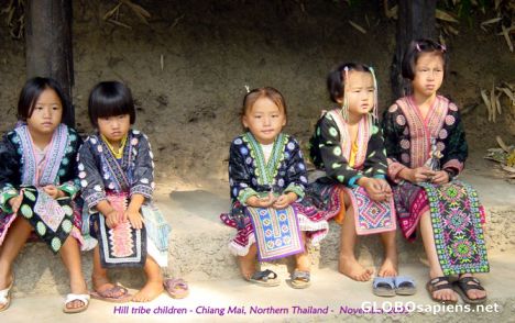 Postcard Hill Tribe Children