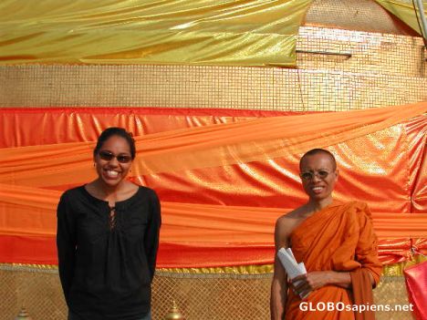 Postcard Me and Thai Monk