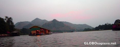 Postcard Dusk over the River Kwai