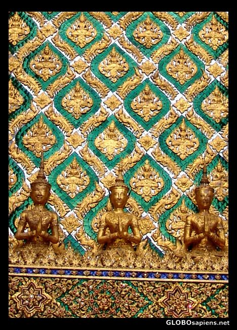 Postcard Gold Angel Guardians at Grand Palace