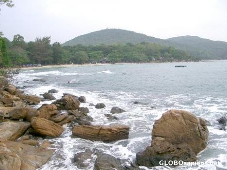 Postcard Tubtim beach in Samet Island, Rayong