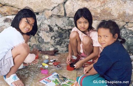 Postcard Children around Ko Samui