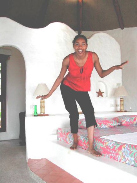 Postcard Me inside my bungalow
