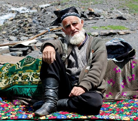 Postcard Resting on the road to Dushanbe