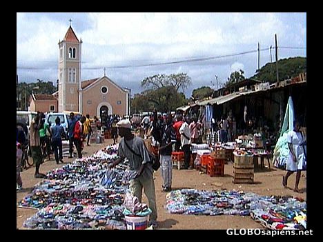 Postcard Market in Sao Tome