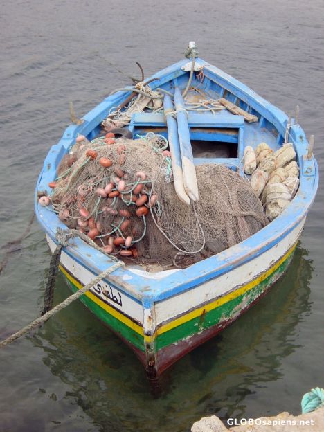 Postcard fishing boat