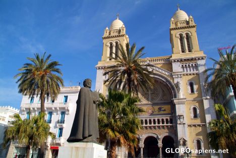 Postcard Tunis (TN) - the cathedral