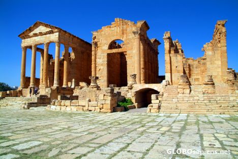 Postcard Sbeitla (TN) - temples of Juno, Jupiter, Minerva