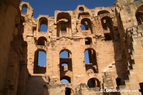 Postcard El Jem (TN) - the amphitheatre - the arches