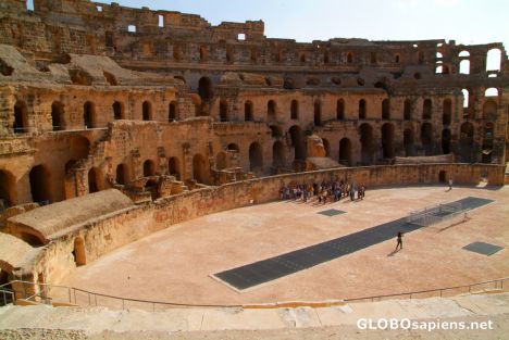Postcard El Jem (TN) - the amphitheatre - the oval