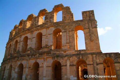 Postcard El Jem (TN) - the amphitheatre - northern end