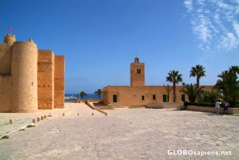 Postcard Monastir (TN) - Ribat & Great Mosque - partial