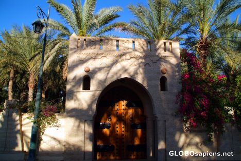 Postcard Tozeur (TN) - gate at the palmeraie