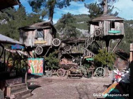 Postcard olympos treehouses