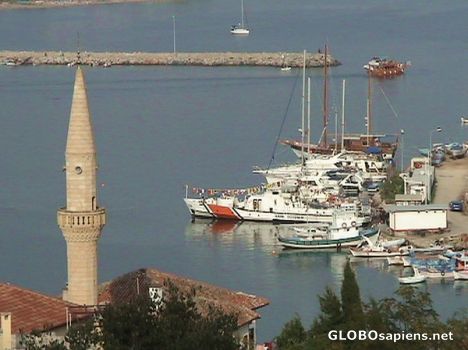 Postcard Old Alanya harbor
