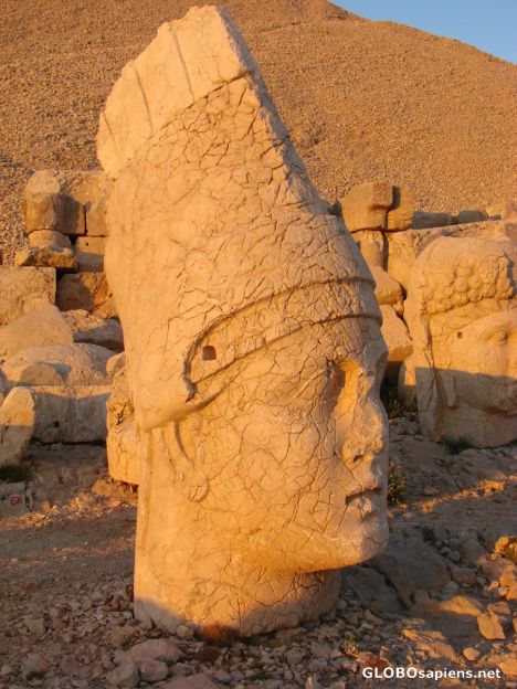 Postcard sculptures on the Nemrut Mountain