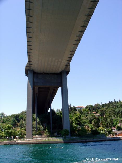 Postcard under the Bosphorus Bridge