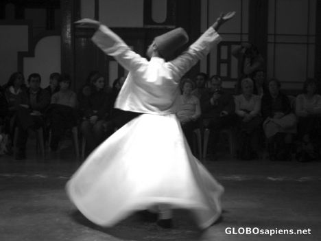 Postcard Dervish Dancer in Istanbul