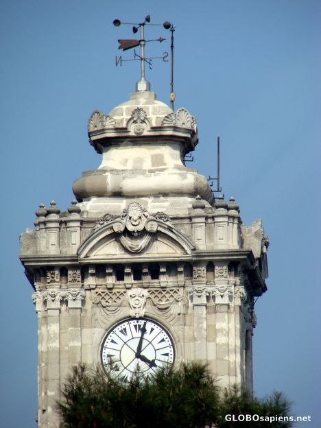 Postcard Dolmabahce Clock Tower