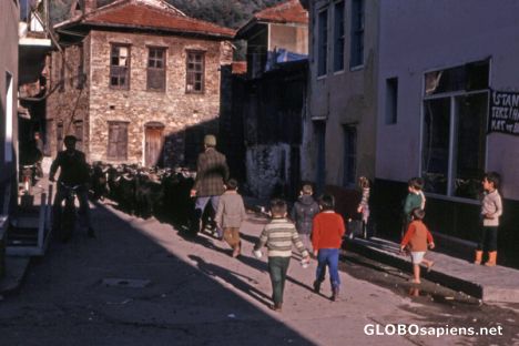 Postcard Marmaris Kids and Sheep