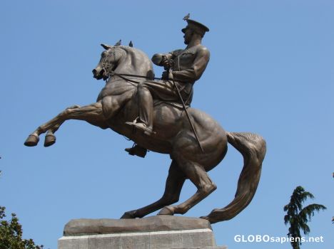 Postcard the statue of Ataturk in Samsun