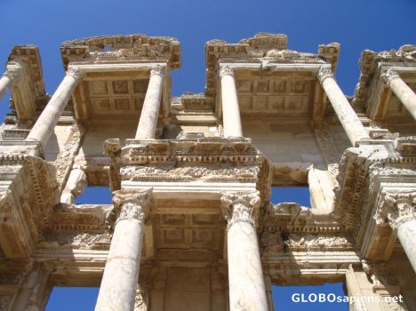 Postcard The library ruin at Ephesus.