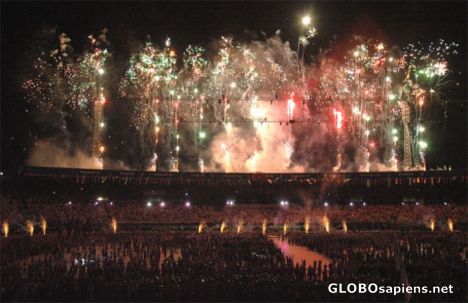 Postcard Universiade 2005 Izmir opening ceremony