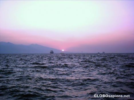 Postcard Red Sunset in Cordon