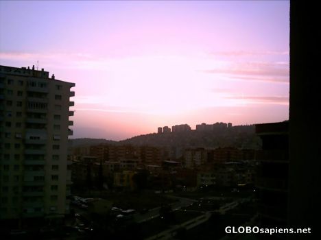 Postcard Red-Blue Sky