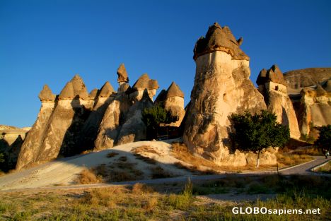 Postcard Pasabagi (TR) - the fairy chimneys at sunset