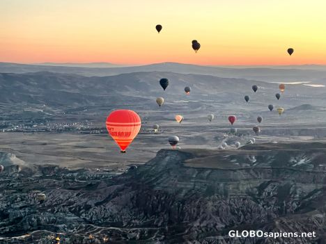 Postcard Sunrise in Cappadocia.