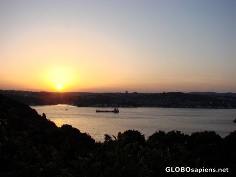 Postcard sunset over Istinye