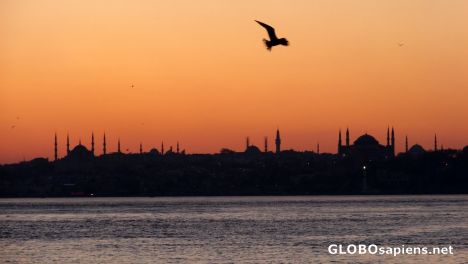 Postcard sunset in Istanbul